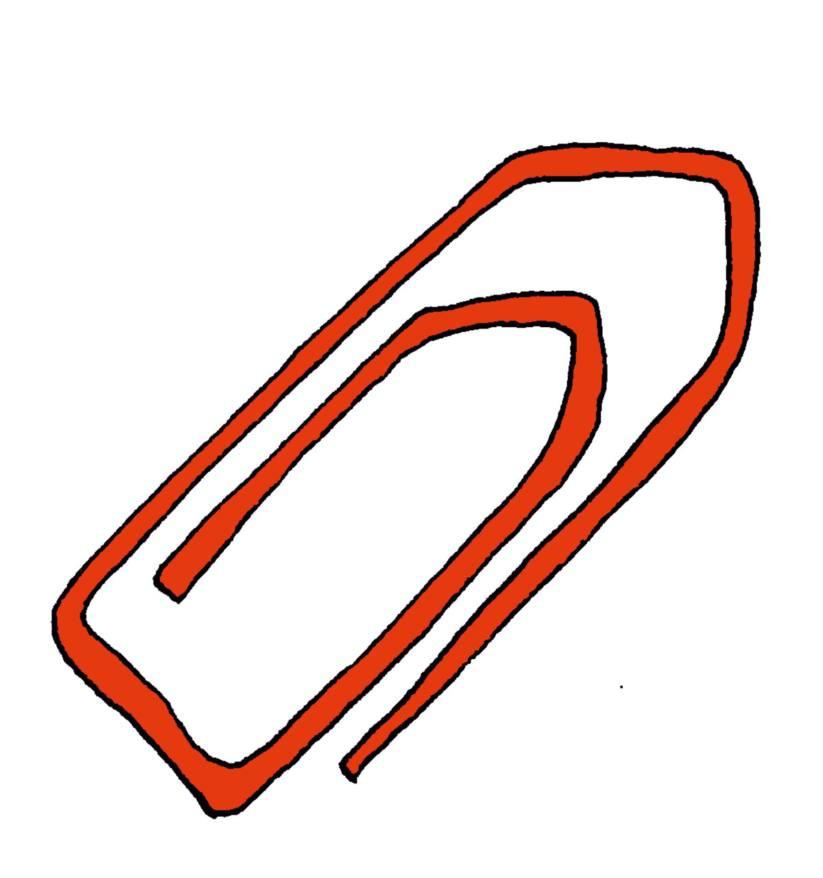 Büroklammer in rot