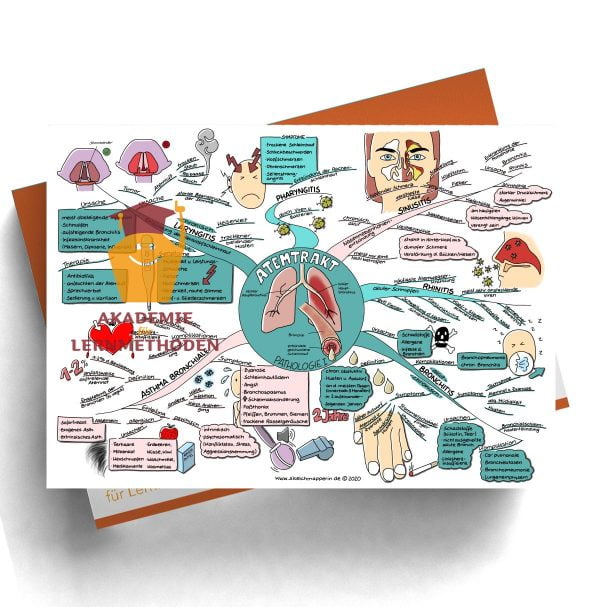 Mindmap für den medizinischen Heilpraktiker zum Thema Atemtrakt Patologie I