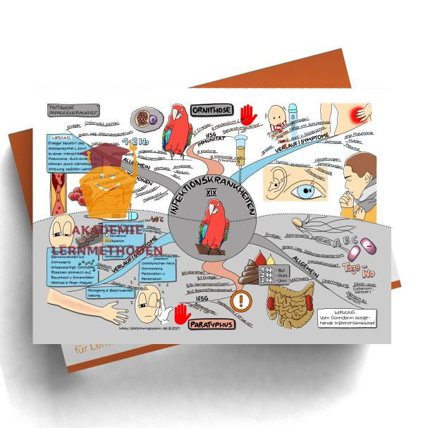 Mindmap zum Thema 89 HP med. Infektionskrankh.- Ornithose, Paratyphus