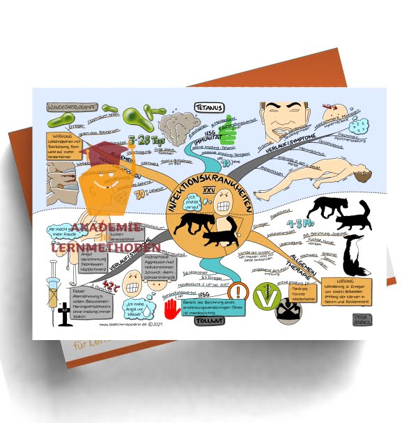 Mindmap zum Thema: Infektionkrankheiten Tetanus und Tollwut