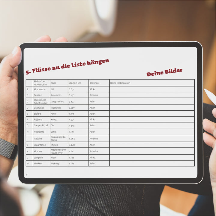 ALMUT-E-Book - längsten Flüsse der Welt lernen
