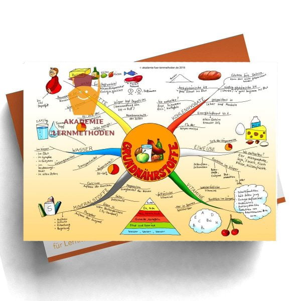 Mindmap zum Thema Grundnaehrstoffe