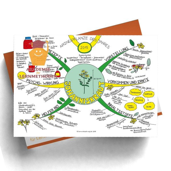 Mindmap Gesund leben- Papierformat