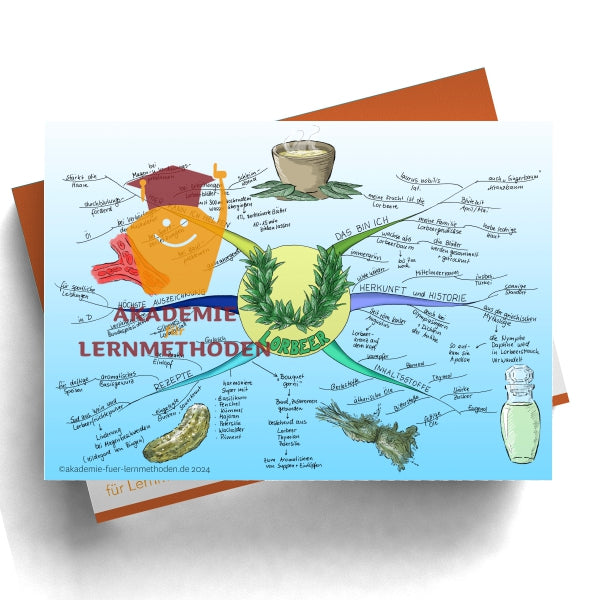 Mindmap über Lorbeeren als Paket