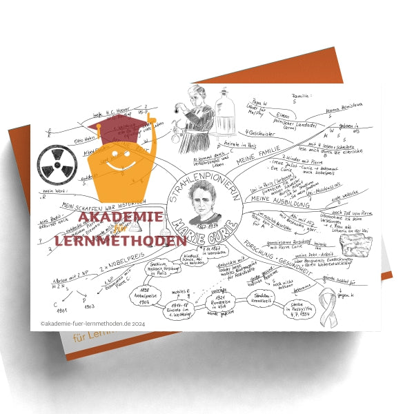 Mindmap über Marie Curie mit Lücken