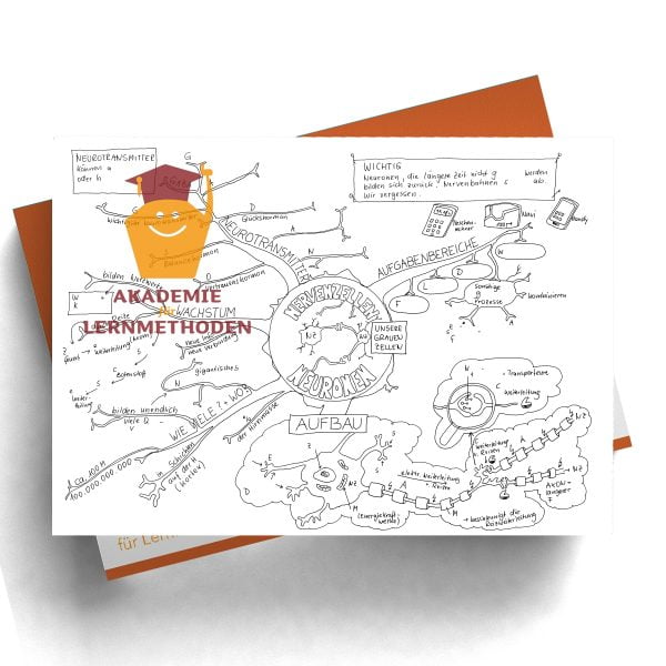 Mindmap mit dem Thema Nervenzellen mit Lücken