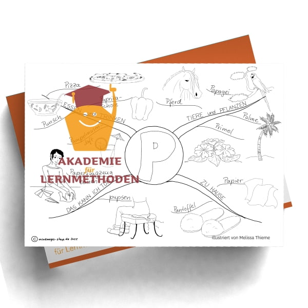Ein Mindmap für den Buchstaben P