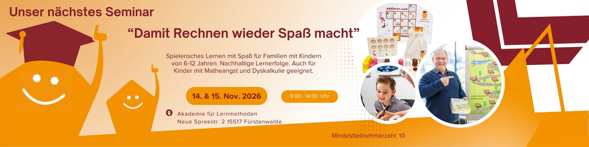 Unser nächstes Seminar: Damit Rechnen wieder Spaß macht