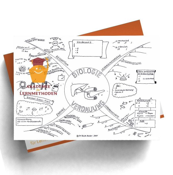 Mindmap über die Verdauung als Lückenmindmap