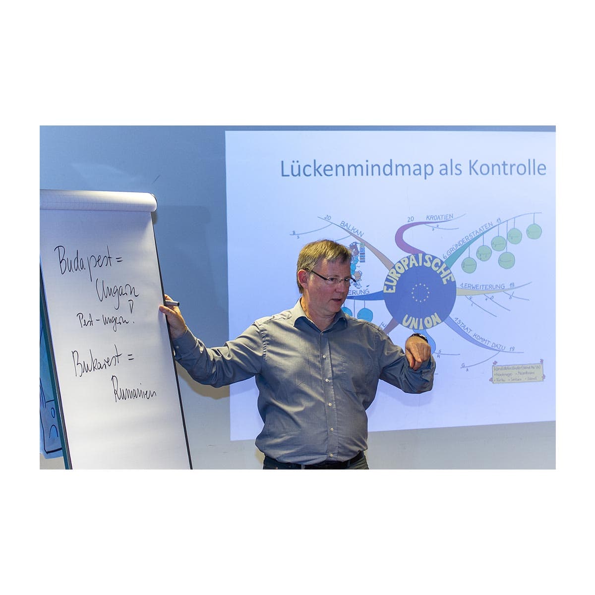 Jens Voigt an der Flipchart